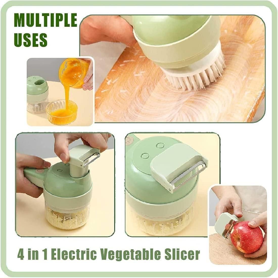 4 in 1 Portable Electric Vegetable Cutter Set🔪🔪🔪