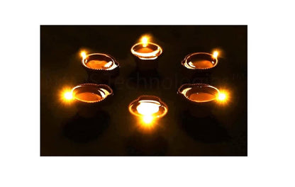 LED Light Water Sensor Diyas with Ambient Glow (Pack of 6/12/18/24)