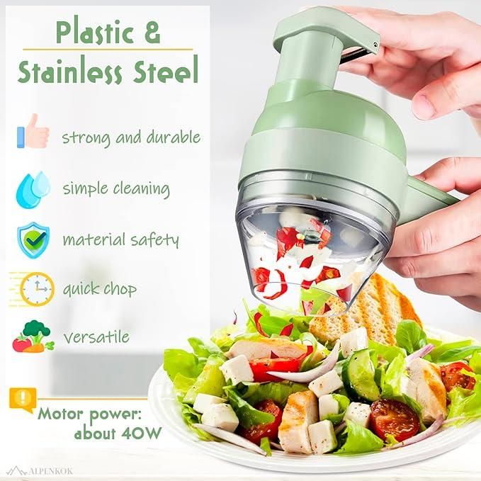 4 in 1 Portable Electric Vegetable Cutter Set🔪🔪🔪