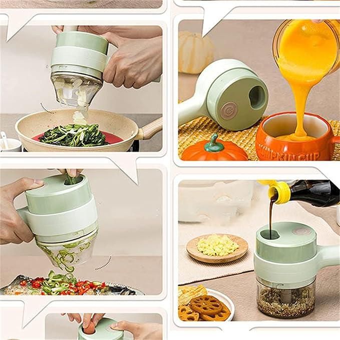 4 in 1 Portable Electric Vegetable Cutter Set🔪🔪🔪