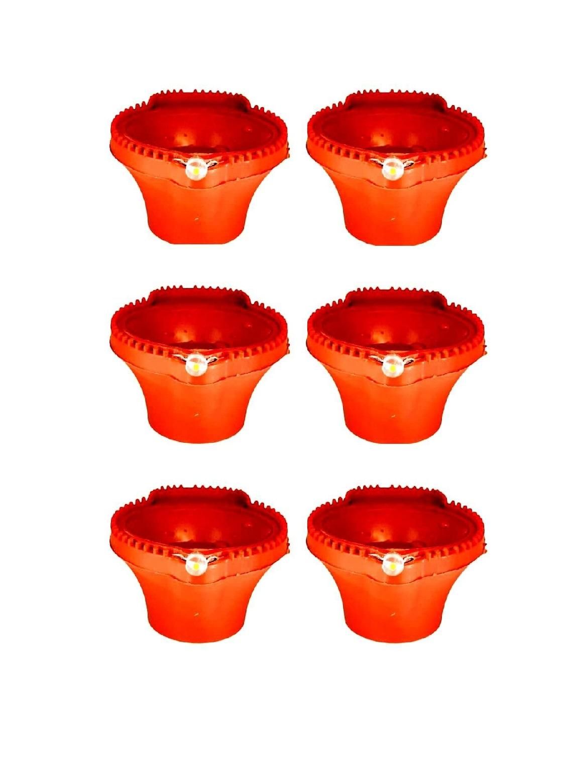 LED Light Water Sensor Diyas with Ambient Glow (Pack of 6/12/18/24)