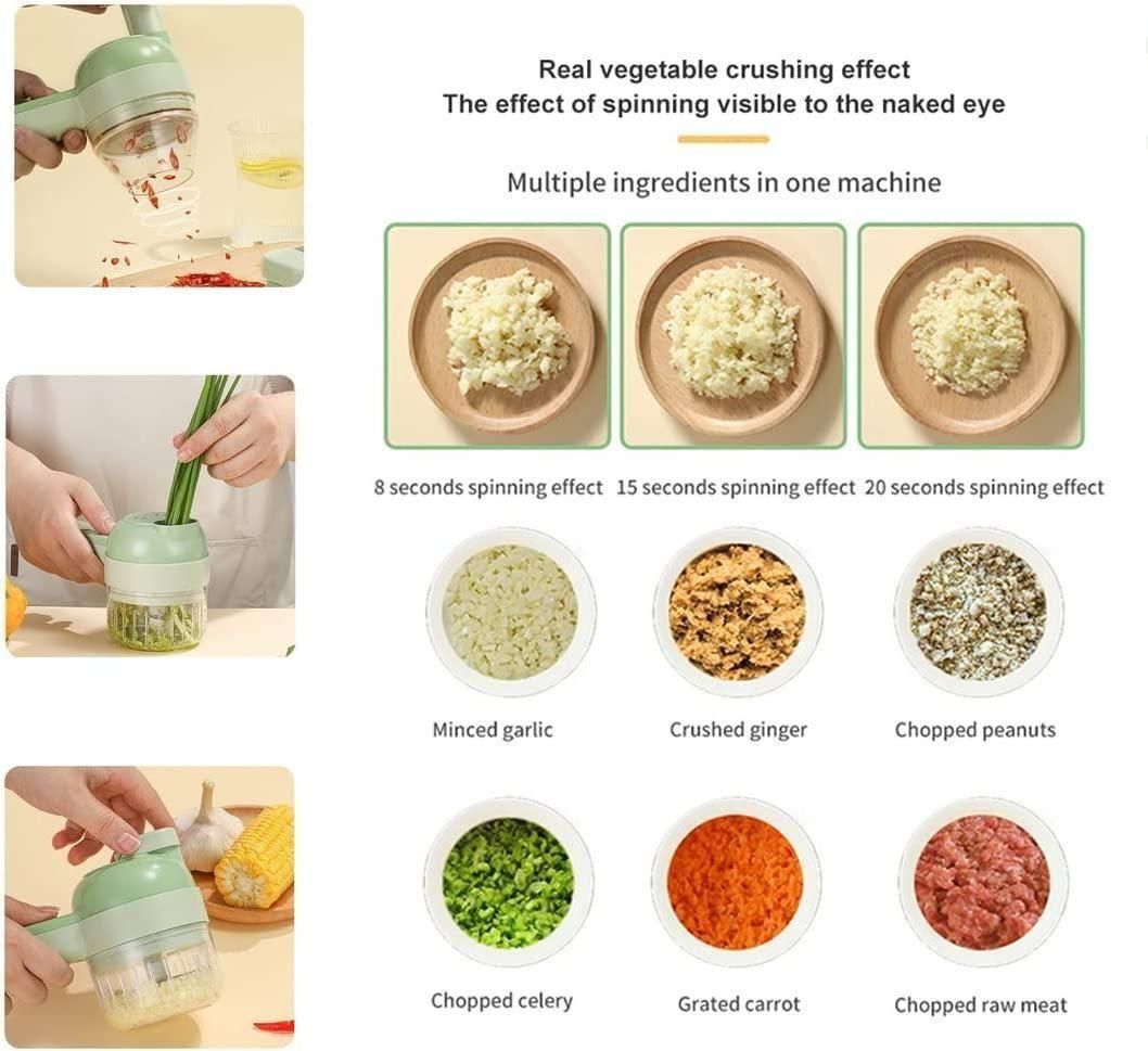 4 in 1 Portable Electric Vegetable Cutter Set🔪🔪🔪