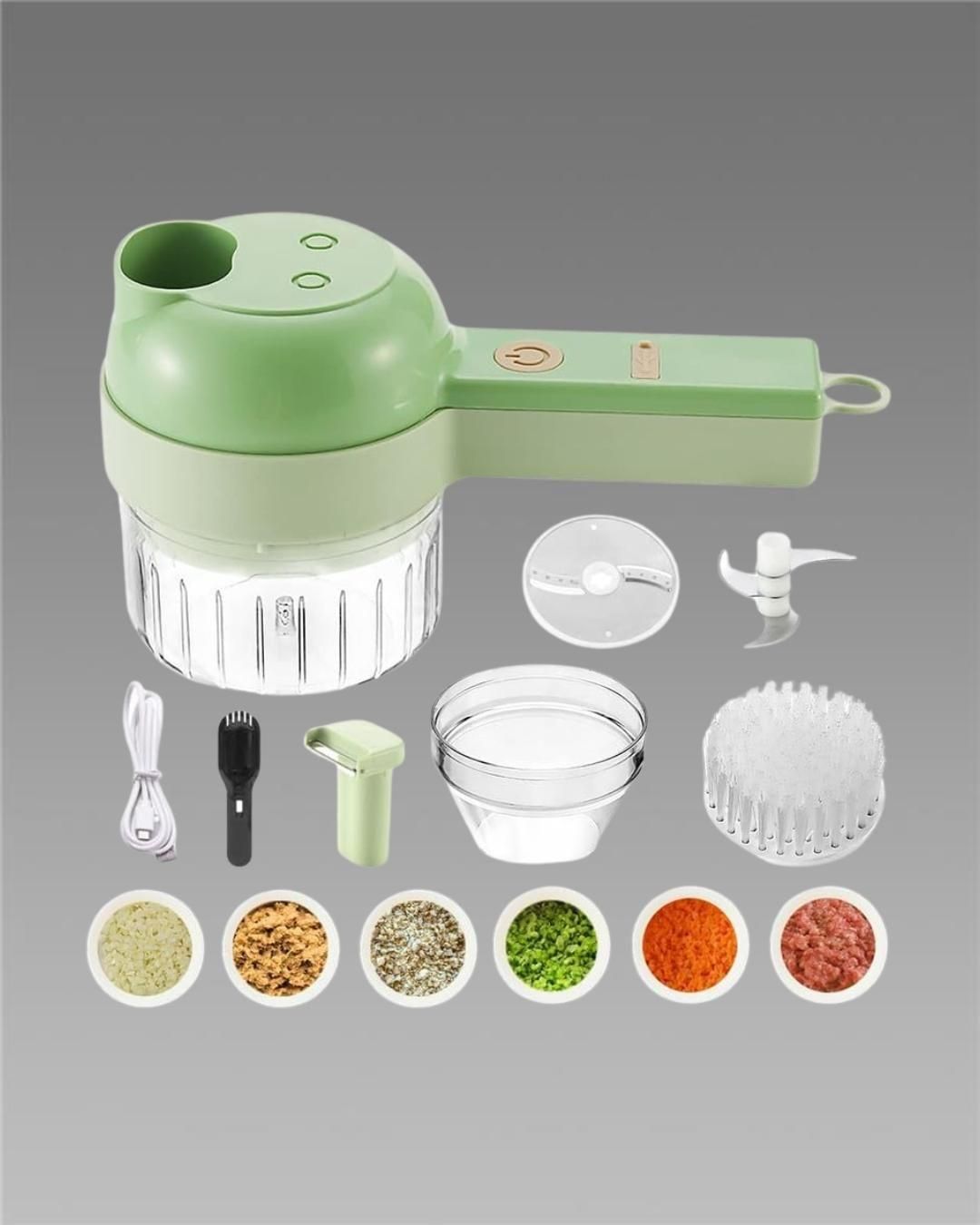 4 in 1 Portable Electric Vegetable Cutter Set🔪🔪🔪